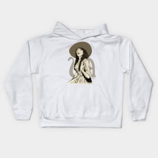 Mary Pickford - An illustration by Paul Cemmick Kids Hoodie